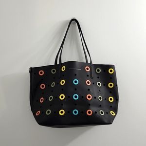 Marc by Marc Jacobs Black PVC Metropolite Grommet Tote